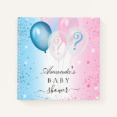 Het geslacht van het gastboek onthult baby shower  notitieboek (Voorkant)