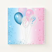 Het geslacht van het gastboek onthult baby shower  notitieboek (Achterkant)