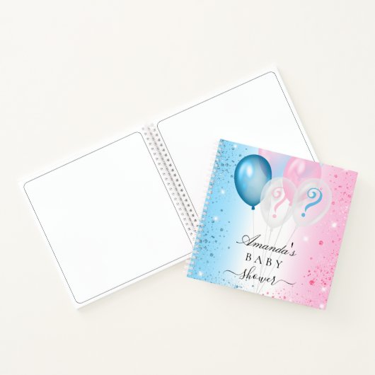 Het geslacht van het gastboek onthult baby shower  notitieboek (Binnen)