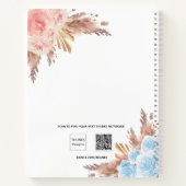 Het geslacht van het gastboek onthult pampas gras  notitieboek (Achterkant)