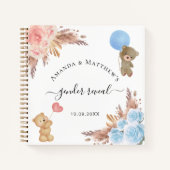 Het geslacht van het gastboek onthult pampas gras  notitieboek (Voorkant)