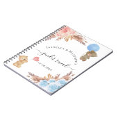 Het geslacht van het gastboek onthult pampas gras  notitieboek (Linkerzijde)