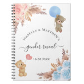 Het geslacht van het gastboek onthult pampas gras  notitieboek (Voorkant)