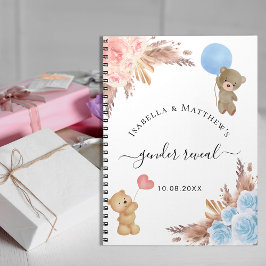 Het geslacht van het gastboek onthult pampas gras  notitieboek