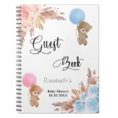 Het geslacht van het gastboek onthult pampas gras  notitieboek (Voorkant)