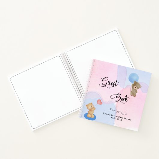 Het geslacht van het gastboek onthult tedy beenbla notitieboek (Binnen)