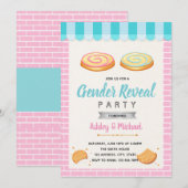 Het geslacht van koekjes onthult partijuitnodiging kaart (Voorkant / Achterkant)