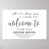 Het geslacht zal onthullen het bloemkroon of veer poster (Voorkant)