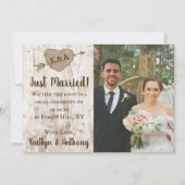 Het gesneden hart boom bruiloft Collectie Aankondiging (Voorkant)