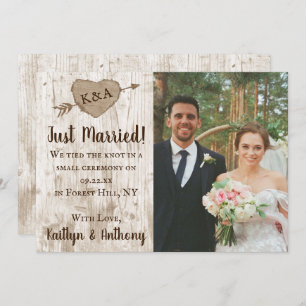 Het gesneden hart boom bruiloft Collectie Aankondiging