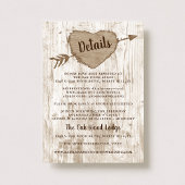 Het gesneden hart boom bruiloft Collectie Detail Informatiekaartje