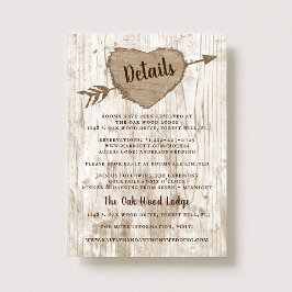 Het gesneden hart boom bruiloft Collectie Detail Informatiekaartje