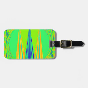 Het gespannen Geometrische Ontwerp van het Neon Bagagelabel