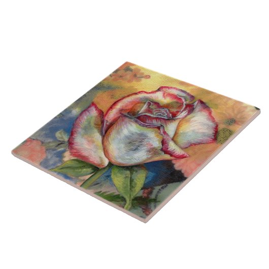 "HET GESPIJNDE ROOS" door CR SINCLAIR Tegeltje (Zijkant)