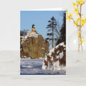 Het gespleten Wenskaart van de Vuurtoren van de Kaart (Gele Bloem)