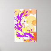 "Het gesprek" Grote kleurrijke Abstracte Canvas Afdruk (Voorkant)