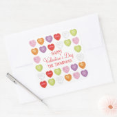 Het gesprek van de Valentijnsdag harten aan van ge Vierkante Sticker (Envelop)