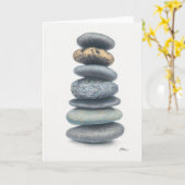 Het gestapelde Wenskaart van de "Standvastigheid" Kaart (Gele Bloem)