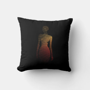 Het gestileerde silhouet van de vrouw – Gradient L Kussen