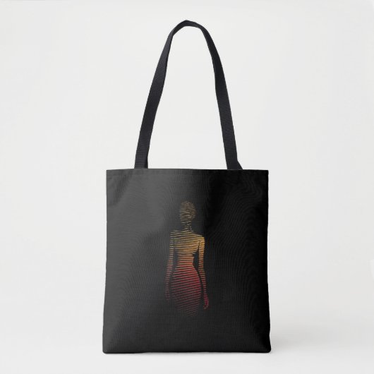 Het gestileerde silhouet van de vrouw – Gradient L Tote Bag (Voorkant)