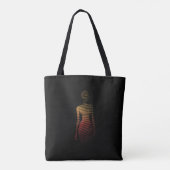 Het gestileerde silhouet van de vrouw – Gradient L Tote Bag (Achterkant)