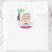 "Het gestippelde meisje" Stickers (Tas)