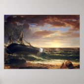 Het gestrande schip - Asher Durand Fine Art Poster (Voorkant)
