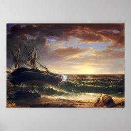 Het gestrande schip - Asher Durand Fine Art Poster