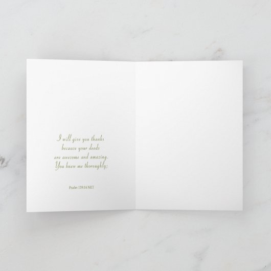 Het gestreepte 139:14 van de Psalm van het Kaart (Binnen)