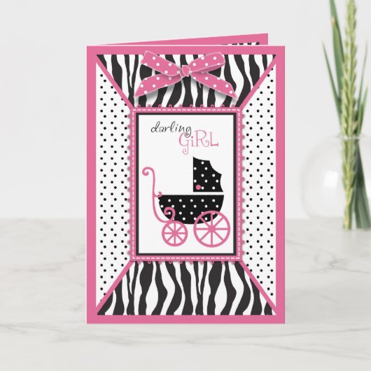 Het gestreepte Baby shower van de Druk & van het (Voorkant)