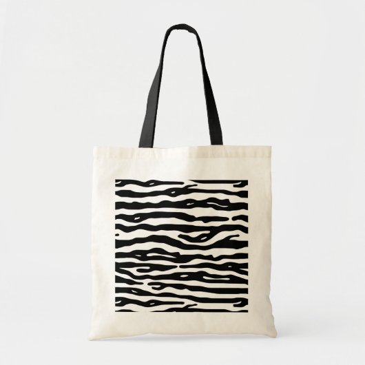 Het gestreepte Dierlijke Patroon van de Strepen Tote Bag (Voorkant)