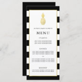 Het gestreepte Gouden Menu van het Baby shower van (Voorkant / Achterkant)