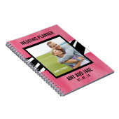 Het Gestreepte Roze van de Foto van het Notitieboe Notitieboek (Rechterzijde)