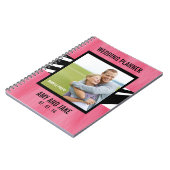 Het Gestreepte Roze van de Foto van het Notitieboe Notitieboek (Linkerzijde)