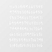 Het getal "π=3.14" Wiskunde & Wetenschapsblad Raamsticker (Vel)