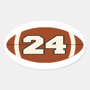 Het getal 24 Football sticker