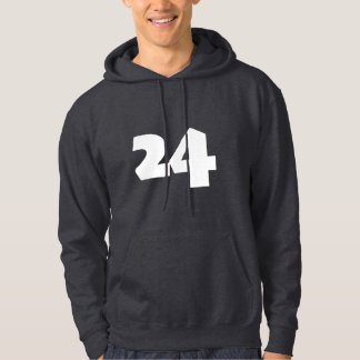 Het getal 24 print nieuwheid: alleen nummer hoodie