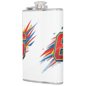 Het getal 6: een symbool van harmonie en liefde heupfles (Links)