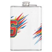 Het getal 6: een symbool van harmonie en liefde heupfles (Achterkant)