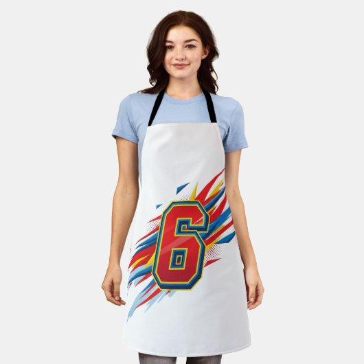 Het getal 6: een symbool van harmonie en liefde schort (Gedragen)