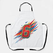 Het getal 6: een symbool van harmonie en liefde schort (Voorkant)