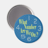 het getal dat we in blauw hebben , met cijfers magneet (Voorkant / Achterkant)