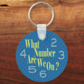 het getal dat we in blauw hebben , met cijfers sleutelhanger (Voorkant)