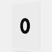 Het getal nul (0) in zwart acryl bord (Hoek)