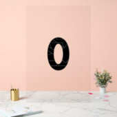 Het getal nul (0) in zwart acryl bord (Huwelijk)