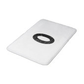 Het getal nul (0) in zwart badmat (Gekanteld)