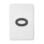 Het getal nul (0) in zwart badmat (Voorkant Verticaal)