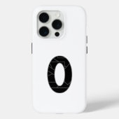 Het getal nul (0) in zwart Case-Mate iPhone case (Achterkant)