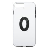 Het getal nul (0) in zwart Case-Mate iPhone case (Achterkant)