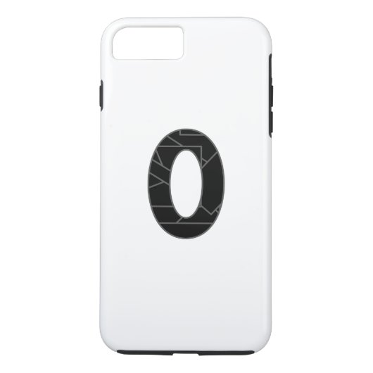 Het getal nul (0) in zwart Case-Mate iPhone case (Achterkant)